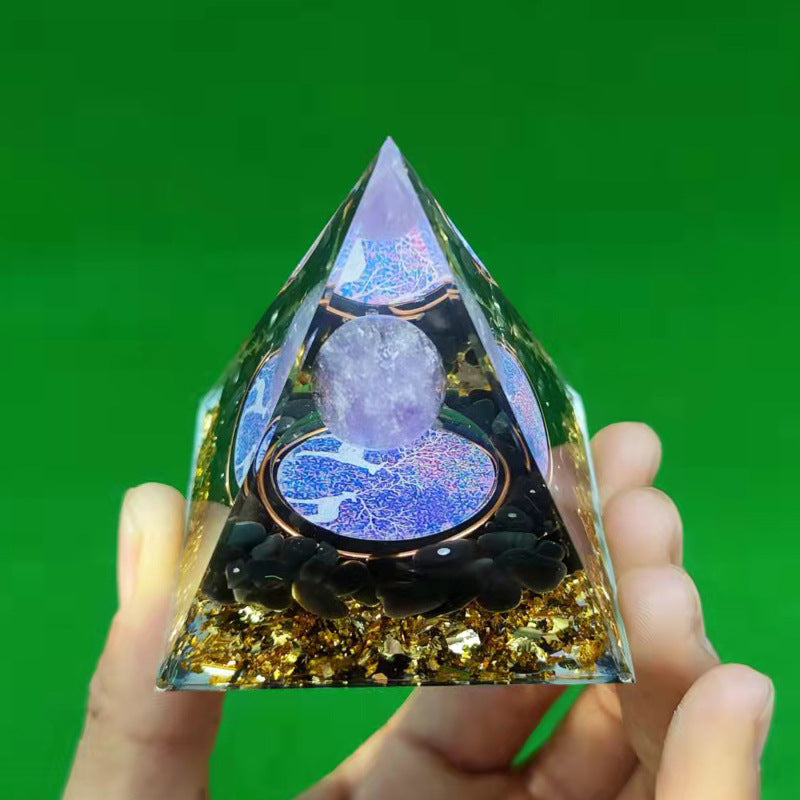 Crystal Ball Pyramid 5Cm 6Cm 8Cm 10Cm Crystal Crushed Stone Drop Glue Resin Home Handmade Decoration