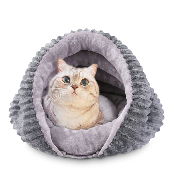 Conch Cat's Nest Creative Pet Dog's Nest Bed Small Dog Half Enclosed Removable and Washable Warm in Winter