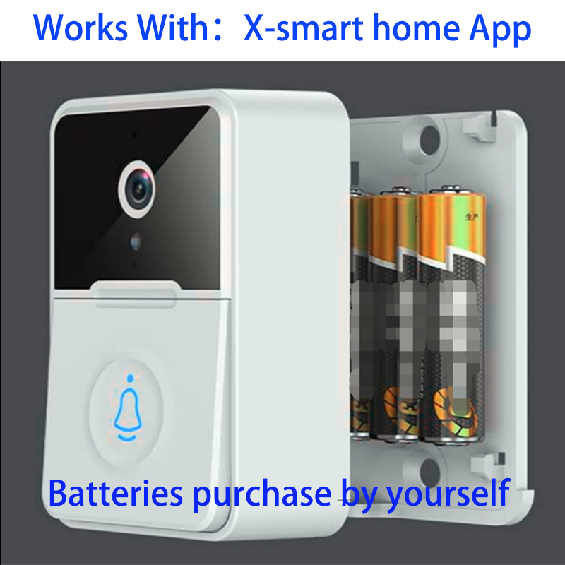 Mini Wireless Video Doorbell With Camera, Wide Angle Intelligent Visual WiFi Rechargeable Security Door Doorbell, 2-Way Audio, Motion Detection, HD Night Vision