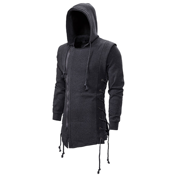 Trendy Men's Hoodie Dark Hooded Loose Coat