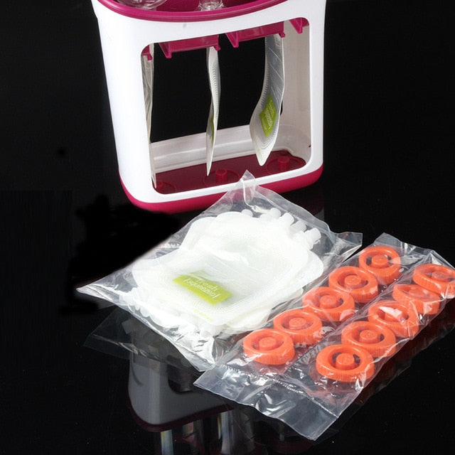 Squeeze Food Station Baby Food Organization Storage Containers Baby Food Maker Set Fruit Puree Packing Machine