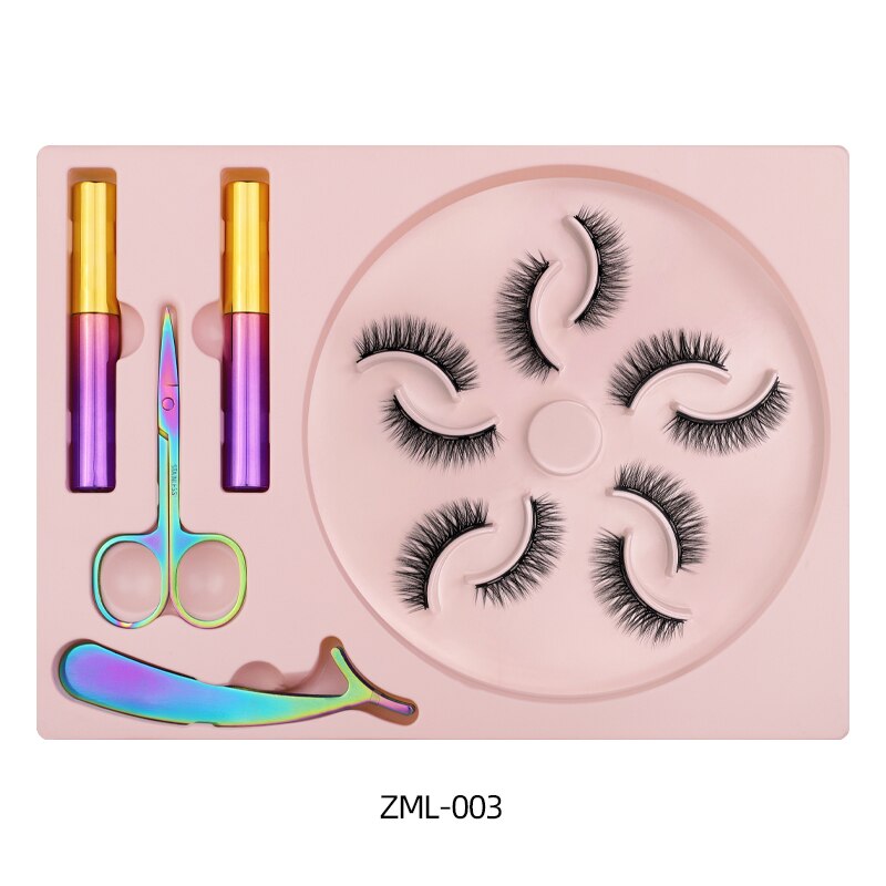 Magnetic Eyelashes Mink False Lashes Magnetic Eyeliner Waterproof Liquid Set Lasting Handmade Eyelash Makeup Tool eprolo