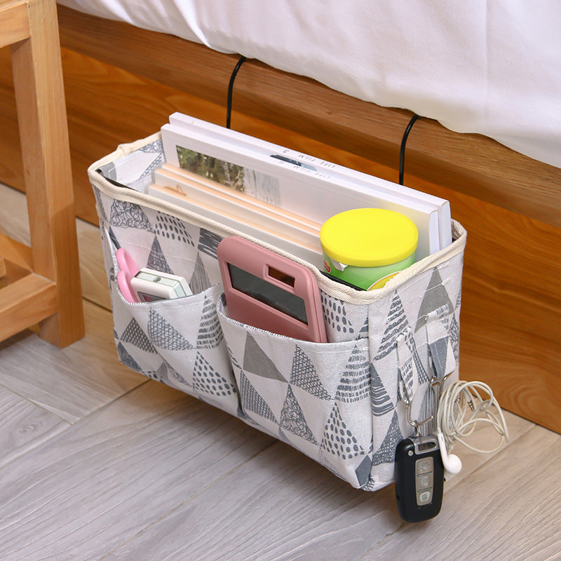 Home Multi-Functional Bedside Hanging Bag College Student Dormitory Bedside Fabric Hanging Basket Bed Debris Sorting Storage Bag