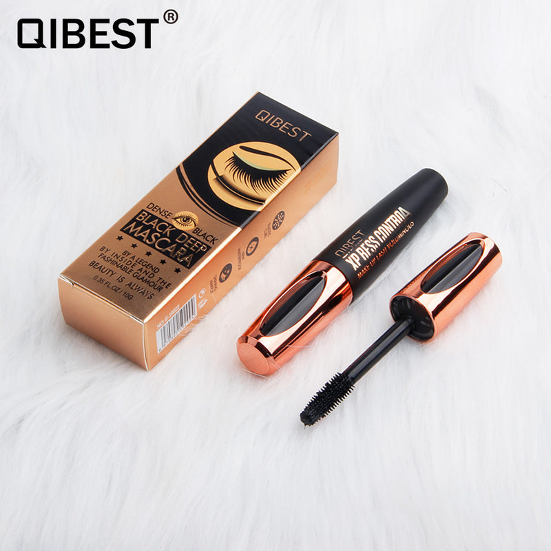 QIBEST Volumizing Magic Mascara Thick And Curling Big Brush Mascara 4D Mascara