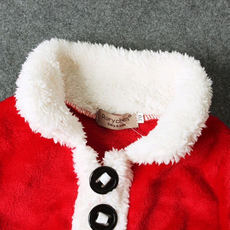 Baby Christmas Clothes 4PCS Newborn Infant Baby Santa Christmas Tops+Pants+Hat+Socks Outfit Set Costume Xmas Winter Clothing