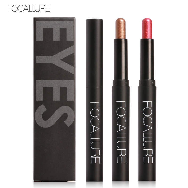 FOCALLURE 12 Colors Eyeshadow Sticker Cosmetics Shadows Pencil Eyeliner Highlighter Shimmer Pigment Professional Female Makeup