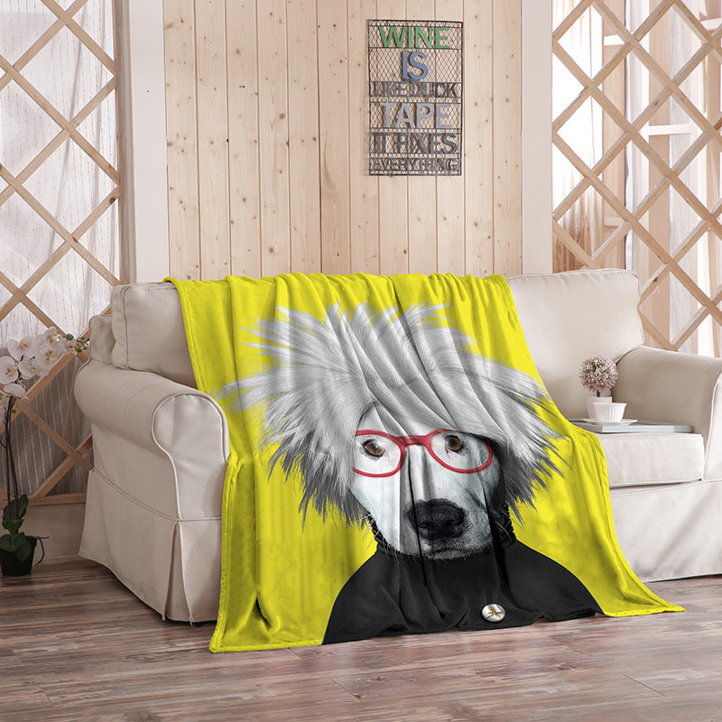 Flannel Blanket Printed Logo Pattern Photo Air Conditioning Blanket Sheet Support Peripheral Blanket