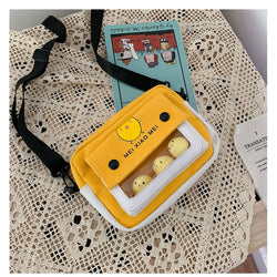 Cartoon Cute Ins Canvas Small Bag Women's Bag New Summer Student One-Shoulder Messenger Bag