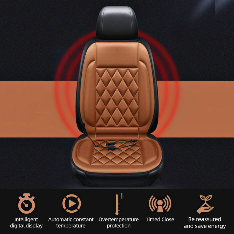 1pc 12V Car Heating Seat Cushion, 30s Fast Heating Car Seat Pad, Temperature Control Seat Cushion For Winter Driving