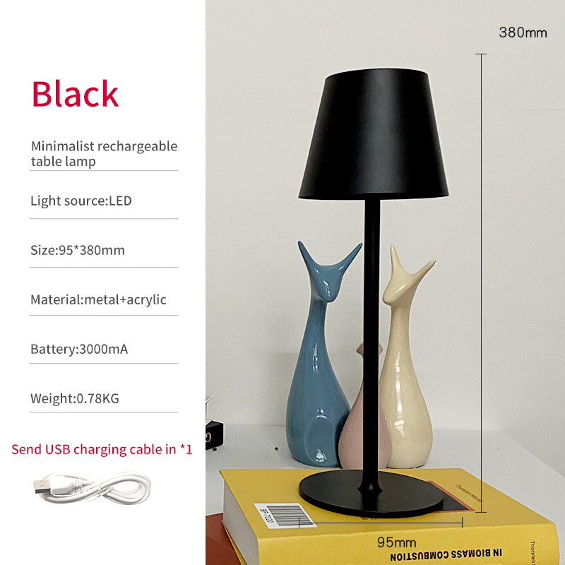 American Nordic LED Hotel Bar Table Desktop Decoration Eye Protection Creativity USB High Foot Metal Charging Table Lamp