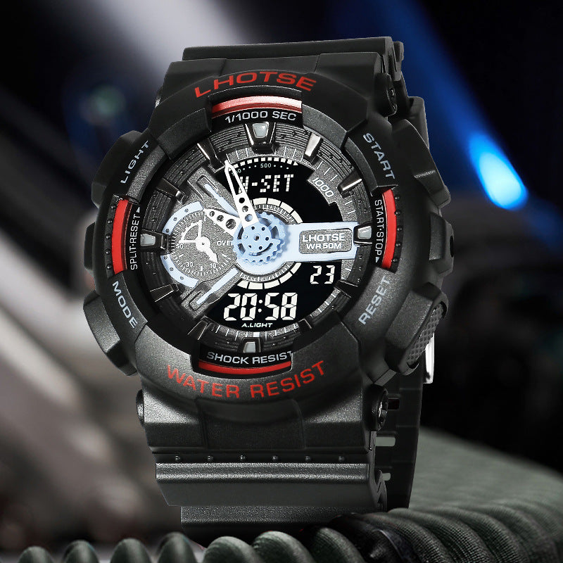 Lhotse Students Outdoor Waterproof Sports Electronic Watches Men's Youth Trend Guangzhou Foreign Trade One Generation