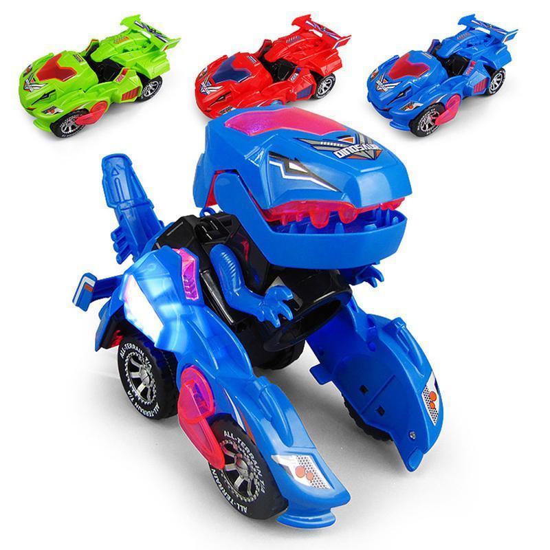 New Dinosaur Transformed Electric Toy Car General Wheeled Robot Refitting Car Children's Gift Lamp