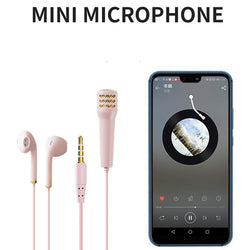 National K Song Singing Wired Mini Microphone Headset Practice Singing It Live Mobile Phone Wired Headset