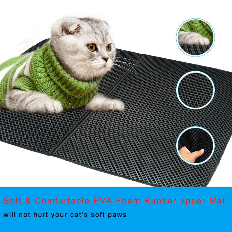 Waterproof Pet Cat Litter Mat EVA Double Layer Cat Litter Trapping Pet Litter Cat Mat Clean Pad Products
