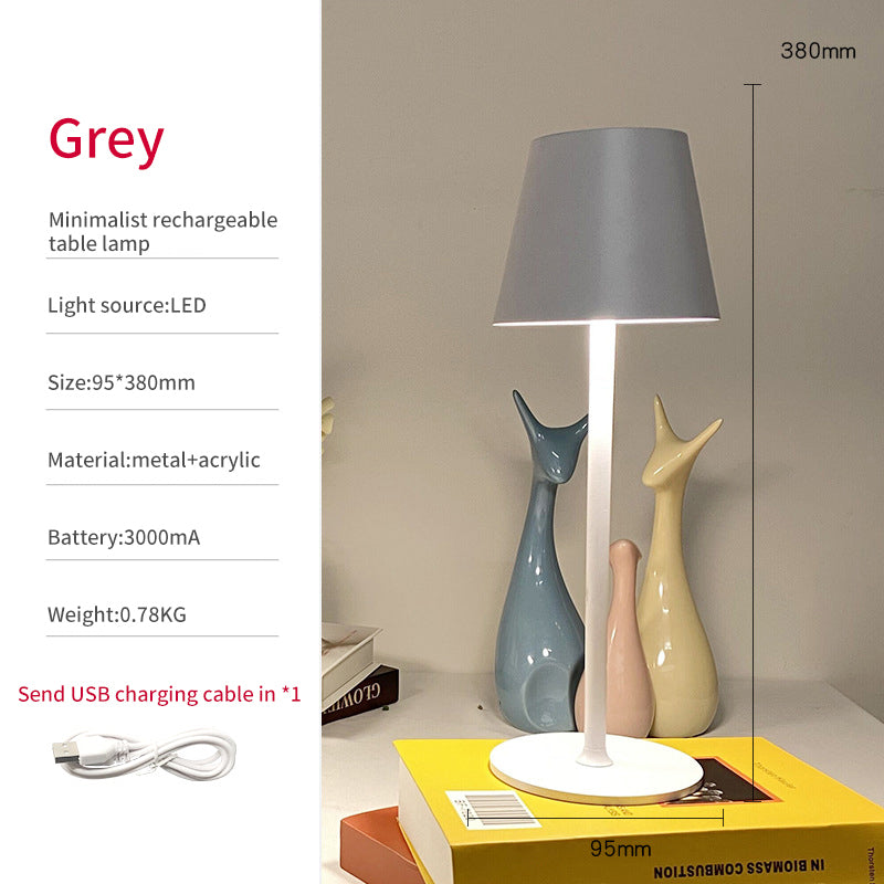 American Nordic LED Hotel Bar Table Desktop Decoration Eye Protection Creativity USB High Foot Metal Charging Table Lamp