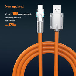 The New Rotary Type-C Data Cable Super Fast Charging Cable Is Applicable To Huawei Apple Xiaomi Android Mobile Phone Charging Cable