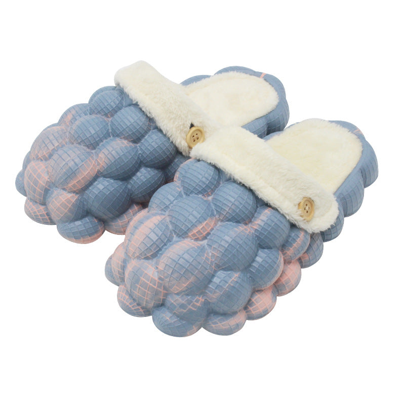 Cotton Slippers Couple Home Indoor Bubble Shoes Home Autumn And Winter Warm Shoes Men And Women Non-Slip Slippers