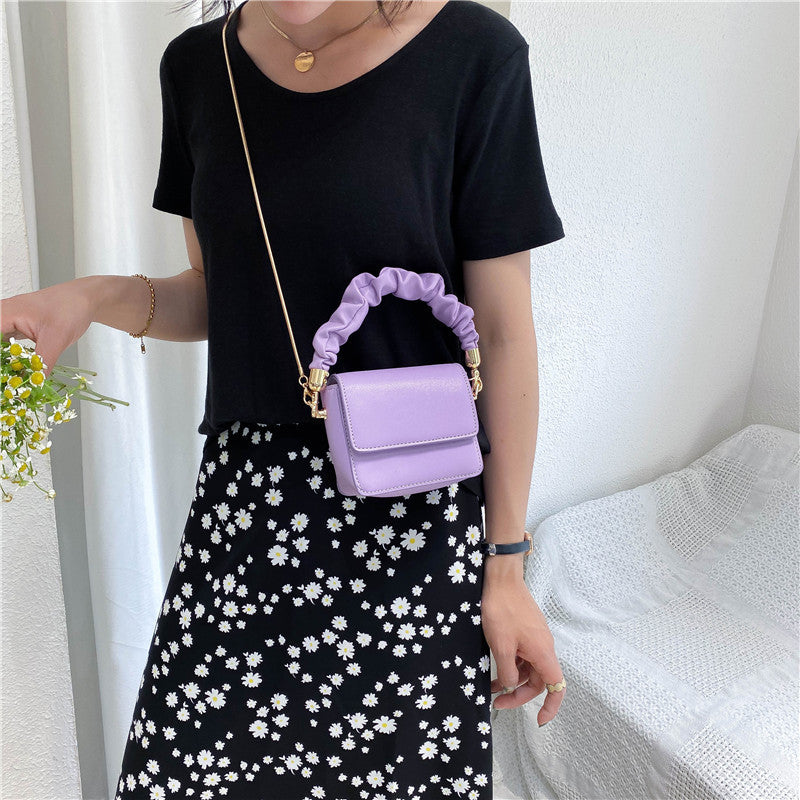 New Small Bag Women's Bag New Trendy Korean Version Messenger Chain Bag Mini Shoulder Small Square Bag Hand-Held