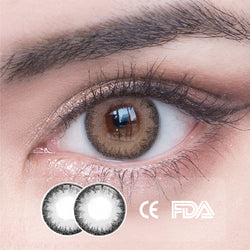 1Pcs FDA Certificate Eyes Beautiful Pupil Colorful Girl Cosplay Contact Lenses Gray(0-600°)