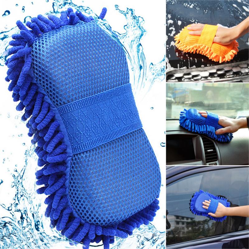 2 In 1 Car Washing Gloves Car Cleaning Sponge Coral Shaped Superfine Fiber Chenille Car Washing Sponge