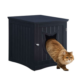 Cat House Side Table, Nightstand Pet House, Litter Box Enclosure - Annizon Home Essentials