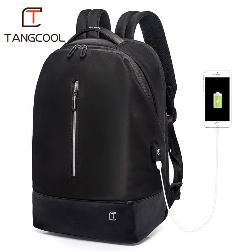 New Men's Wear-Resistant Oxford Korean Version Charging Backpack Casual Multi-Compartment Waterproof Backpack Computer Backpack