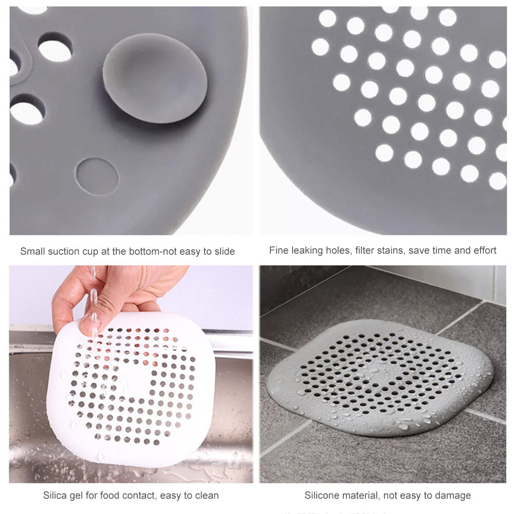 1pc/1 Set, Hair Filters, Sink Anti-Clog Filters, Tub Shower Floor Drain Plugs, Silicone Kitchen Deodorizer Plugs