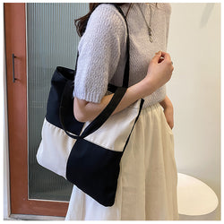 Student Class Large Capacity Tote Bag Korean Canvas Large Bag Female New Fashion All-Match Shoulder Bag Girl