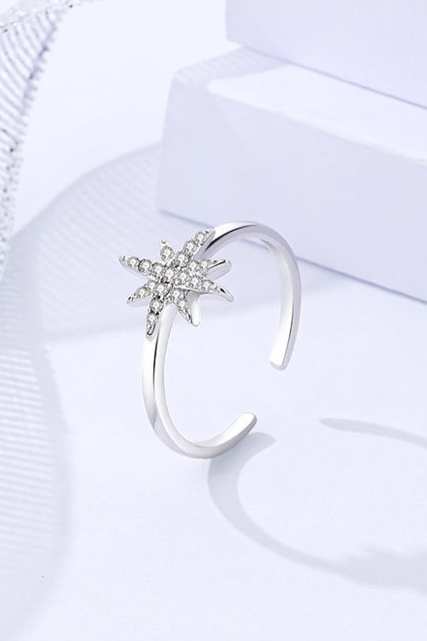 Cubic Zirconia Star Open Ring