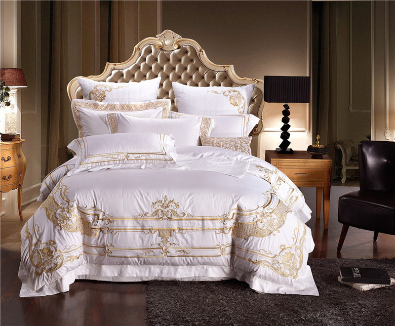 80 sea island long staple cotton, satin and satin embroidered bed cover