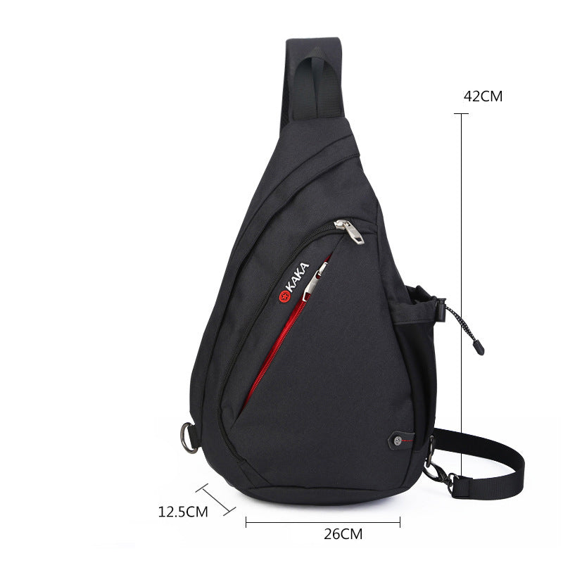 High Quality Men's Chest Bag Cotton And Linen Texture Messenger Triangle Bag Water Drop Bag Bicycle Chest Bag