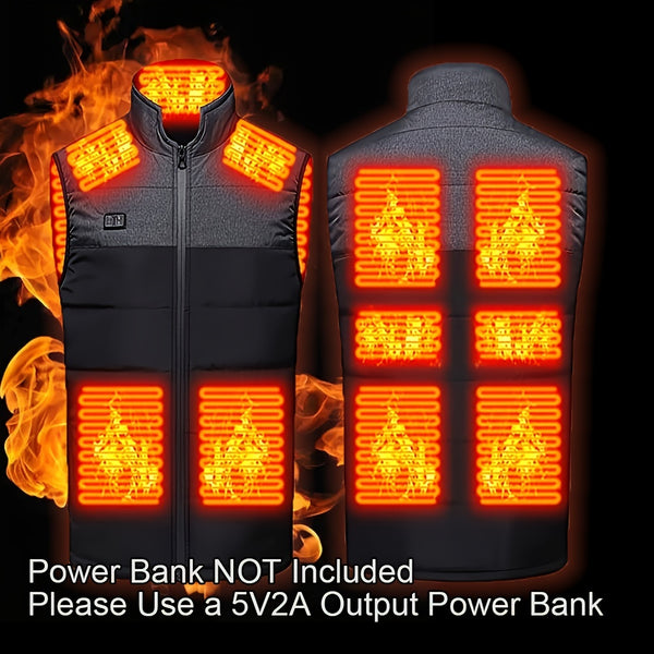 Lightweight Heating Vest With 3 Heating Level, Warming Coat With Heating Pad For Men Women Without Battery,Not Suitable For People With Pacemakers(Please Choose 2-3 Sizes Larger)