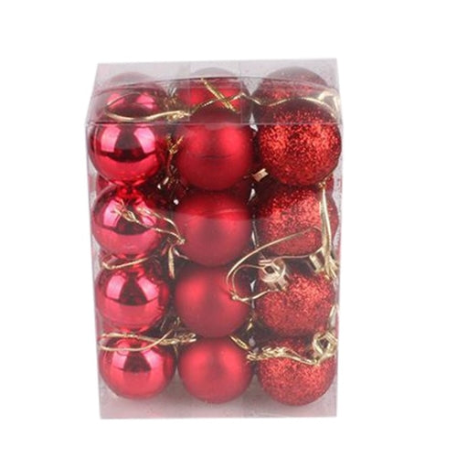 24pcs Christmas Xmas Tree Ball Bauble Hanging Ball - Annizon Home Essentials