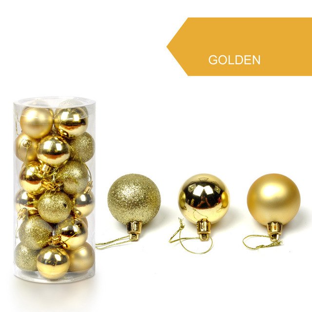24pcs Christmas Xmas Tree Ball Bauble Hanging Ball - Annizon Home Essentials