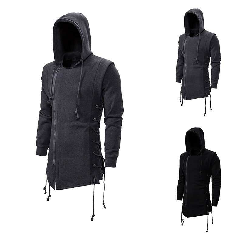 Trendy Men's Hoodie Dark Hooded Loose Coat