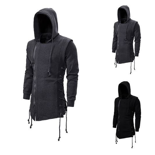 Trendy Men's Hoodie Dark Hooded Loose Coat
