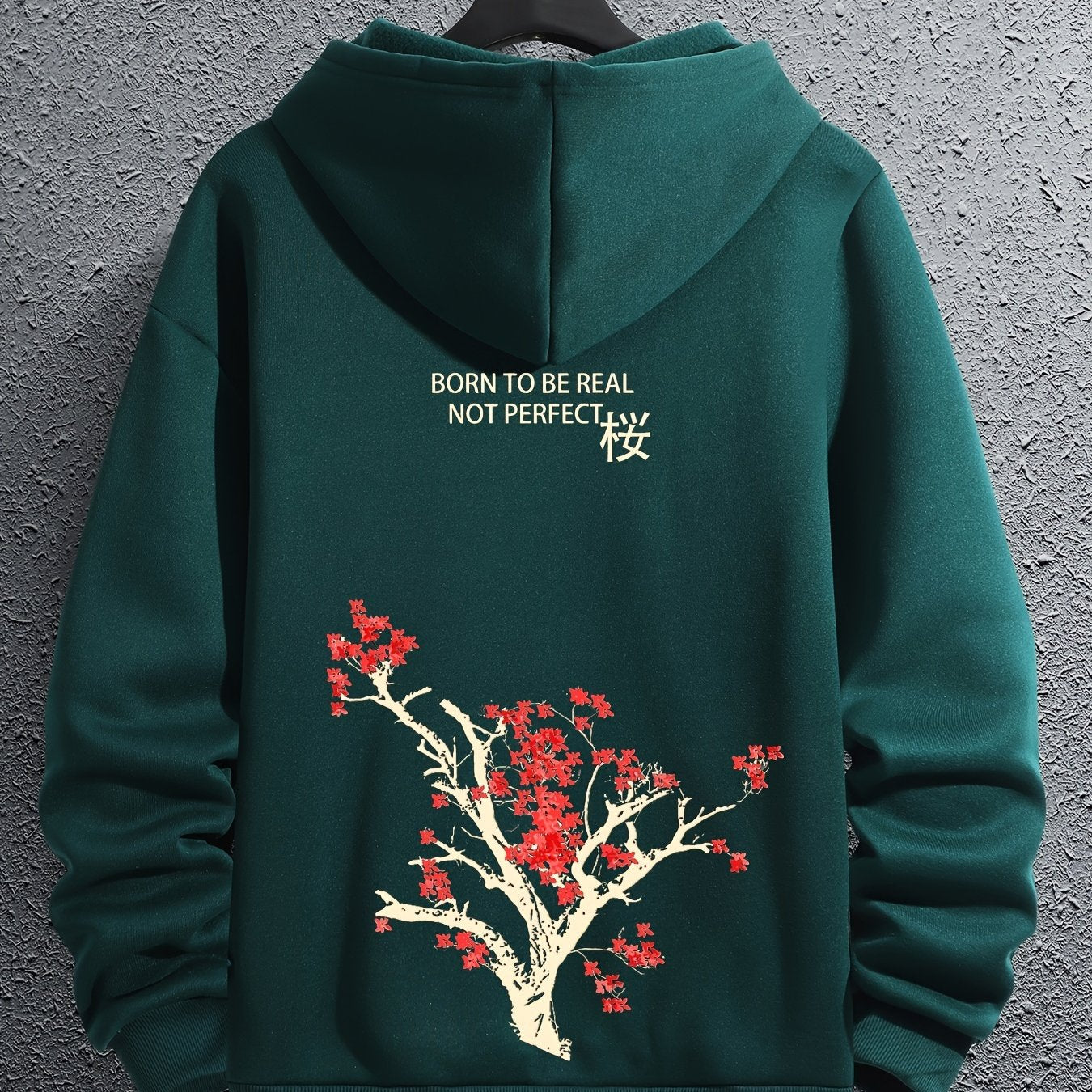 Men's Fleece Loose Long Sleeve Drop Shoulder Hoodie