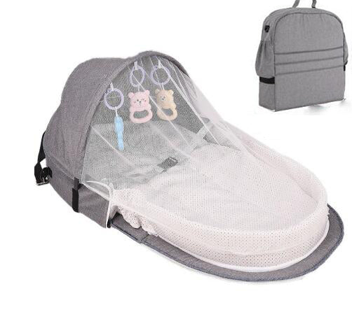 Portable Bed Foldable Baby Bed Travel Sun Protection Mosquito Net Breathable Soft Infant Folding Sleeping Basket With Toys