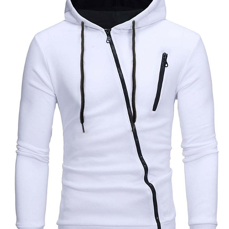 2022 Autumn And Winter New Men's Zipper Sweater Sports Casual Hooded Long-sleeved Cardigan Jacket