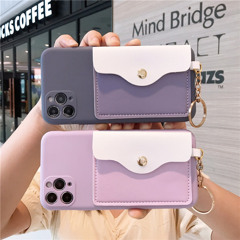 New Silicone Wallets Phone Case For iPhone 12 Pro Max 11 Pro Max SE 2020 X XR XS Max 7 8 Plus 12 Mini Card Soft Back Cover