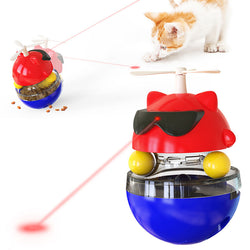 Cat Toys Laser Electric Infrared Funny Cat Turntable Tumbler Lucky Cat Stick Pet Supplies