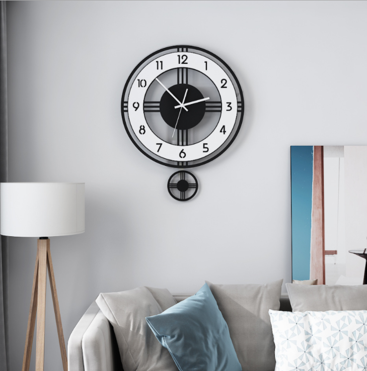 Acrylic Clock Pendulum Modern Design Clock Creative Quartz Silent Watch Home Decor