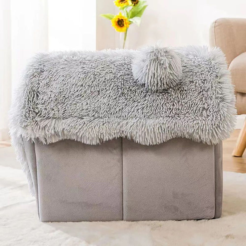 Cat Dog Nest Warm in Winter All Seasons Common Small House Pet Nest Villa Online Red Nest