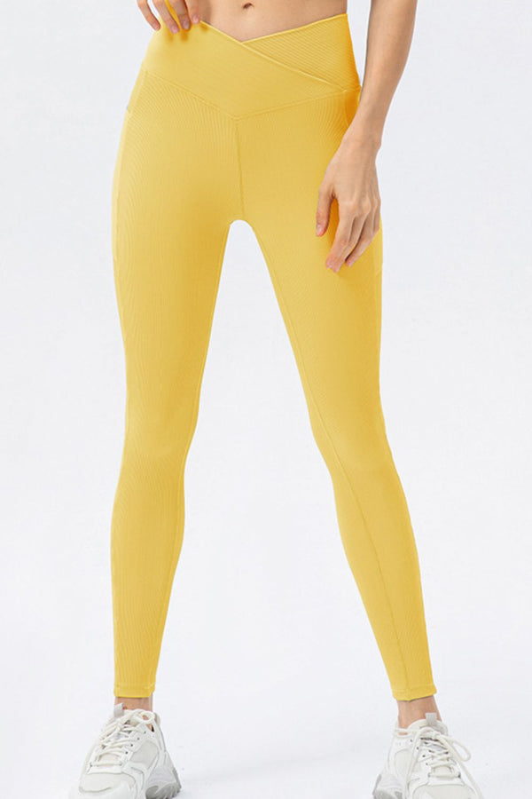 Highly Stretchy Crossover Waist Yoga Leggings