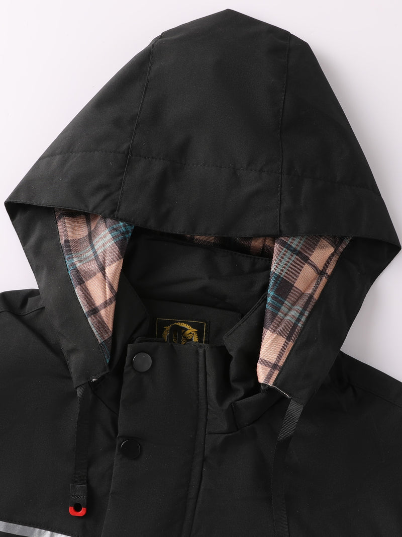 Men's Fashion Casual Windbreaker Bomber Jacket Coat, Autumn Outdoor Waterproof Sports Jacket
