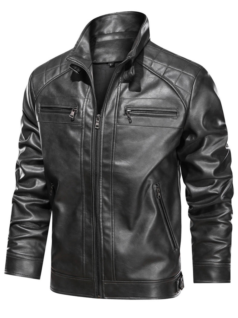 Men's Fashion Biker PU Jacket