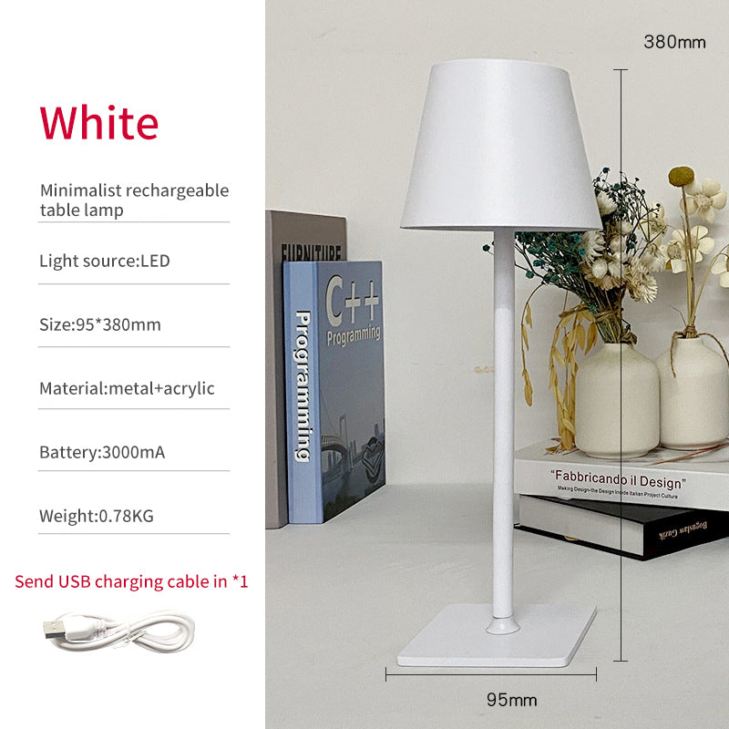 American Nordic LED Hotel Bar Table Desktop Decoration Eye Protection Creativity USB High Foot Metal Charging Table Lamp