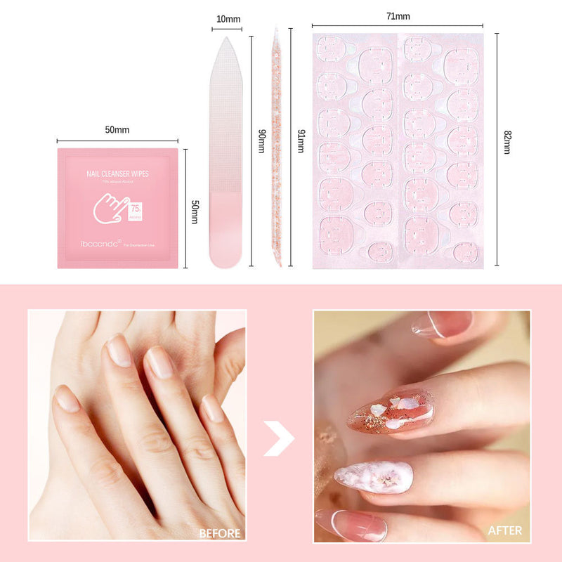 ibcccndc New Wearable Nail Manicure Kit Nail File Jelly Glue Easy To Operate Wearable Nail