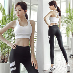 Yoga Sets Women Sportswear Gym Workout Clothing New Quick-Dry Gym Workout Running Suits