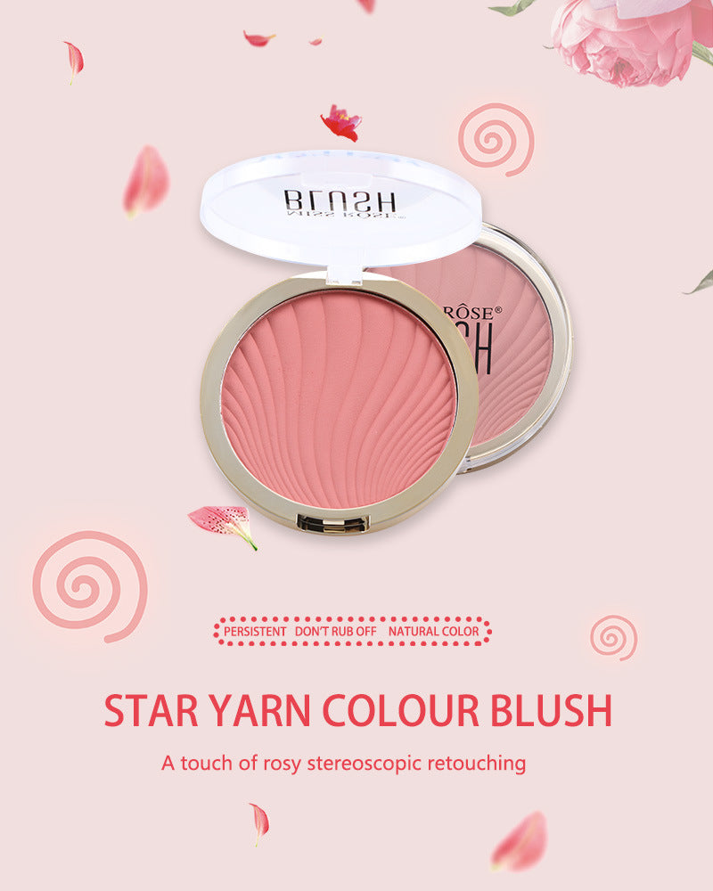 MISSROSE Six-Color Matte Highlighter Blush Blush Nude Makeup Repair Powder Brighten Skin Tone Blush Palette